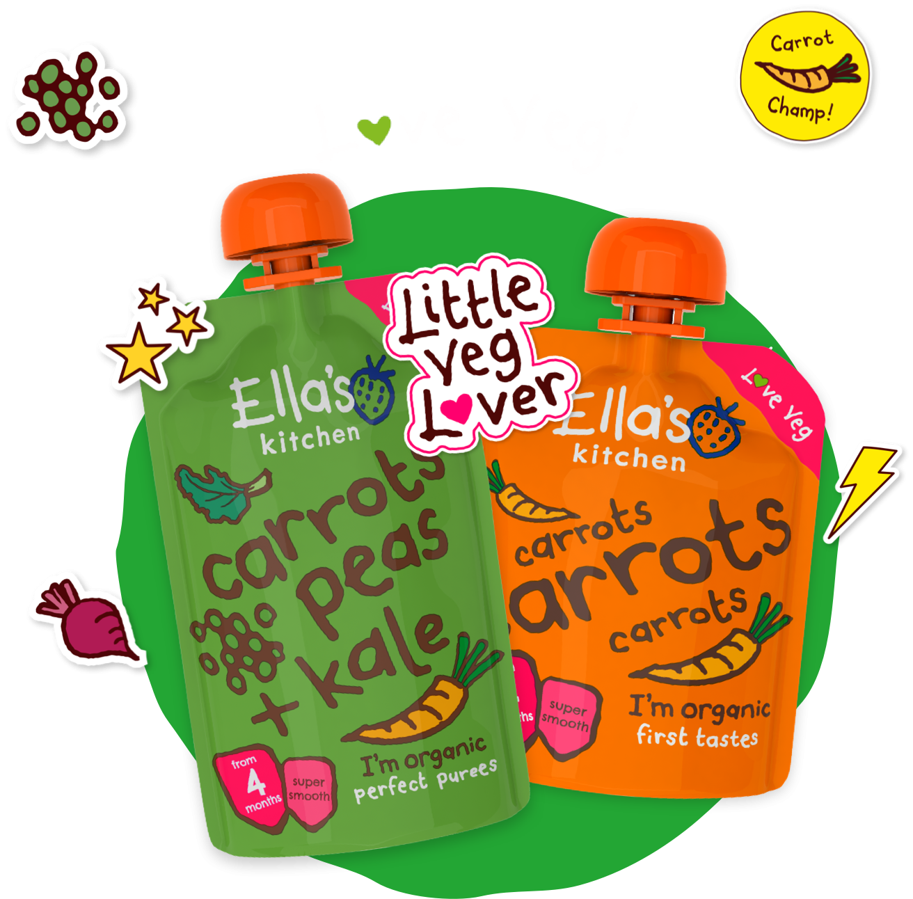 Hero image for 'Love veg' range