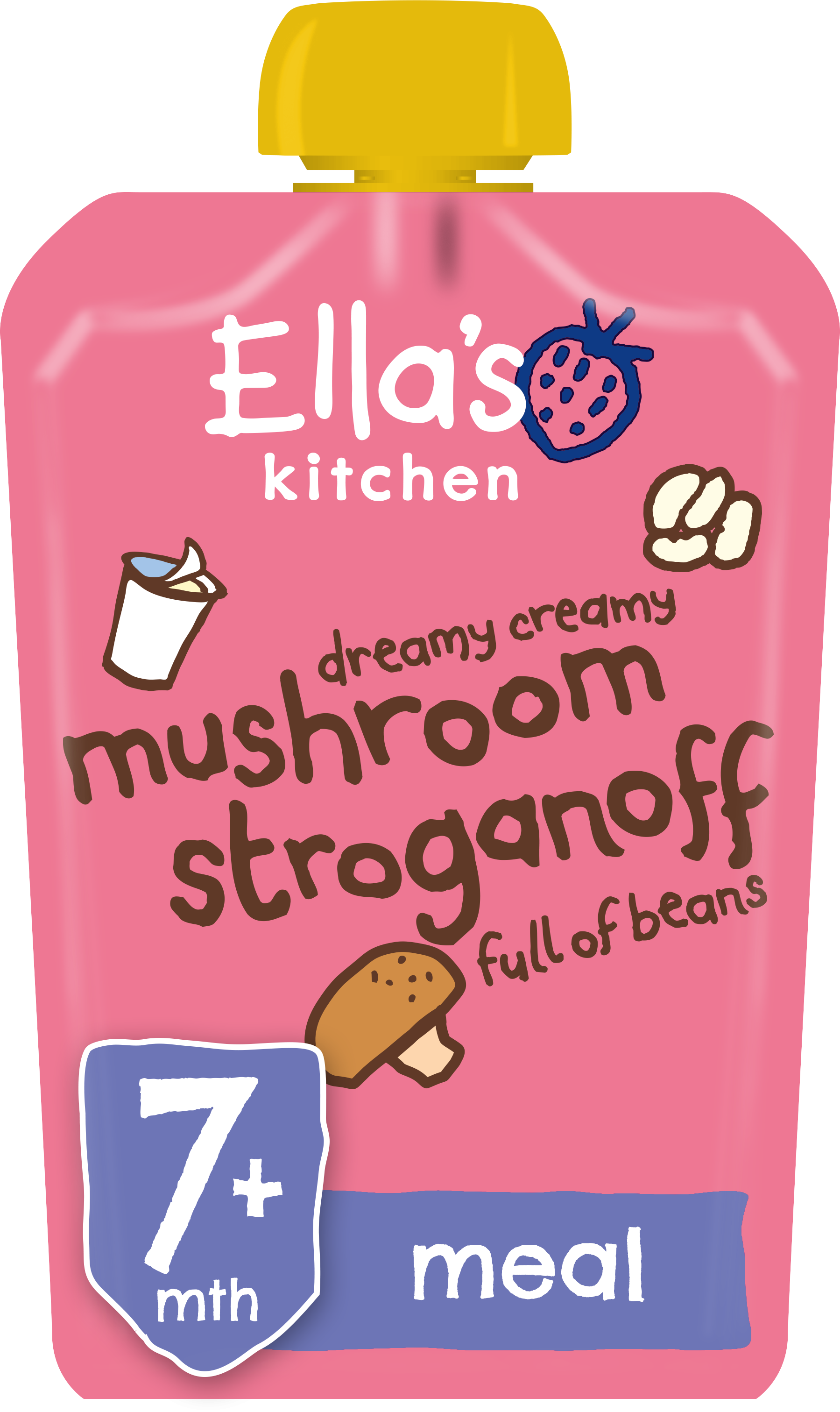 Ellas kitchen mushroom stroganoff 7 months front of pack O